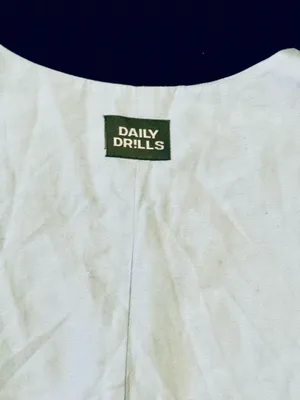 Daily Drills Linen Resort Tie Vest XS/S NWT Blue thumbnail 4