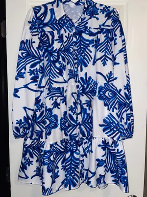 Blue & White Dress thumbnail 1