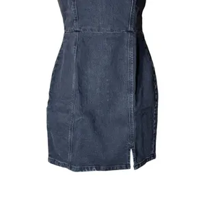 ASOS Denim Racer Dress In Washed Black 0‎ thumbnail 3