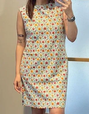 Boden Sleeveless Jersey Shift Dress in Enchanting Bloom Size 6 D0616 thumbnail 1