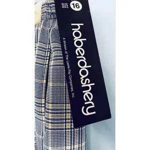 Vintage 90s Leslie Fay Haberdashery Plaid Skirt Pockets Size 16 Made USA NWT thumbnail 5