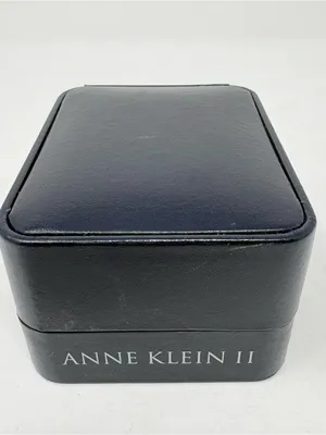 Anne Klein II Women’s Wristwatch Black Leather Strap & Anne Klein Watch Gift Box thumbnail 7