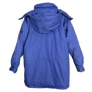 Vintage Eddie Bauer Coat Down FLAWS Women Parka Blue Hooded Winter Coat Medium thumbnail 2