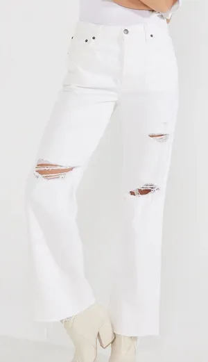 Etica Amis Mid Rise Boot Jeans Vintage White thumbnail 1