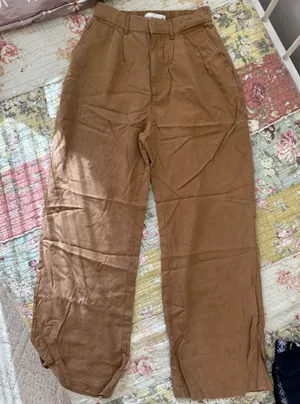 Abercrombie & Fitch brown wide leg trousers Pants thumbnail 1