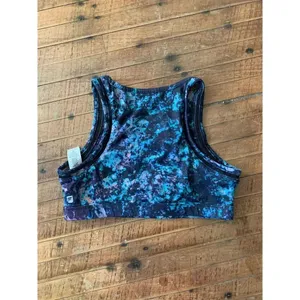 Fabletics teal space dye S athleisure sports bra thumbnail 2