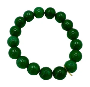 Dyed green aventurine stretchy bracelet thumbnail 1