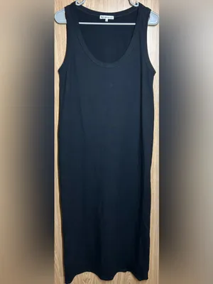 Reformation Women’s Size M Ellie Jersey Organic Cotton Black Maxi Dress thumbnail 4