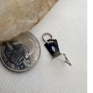 Vintage Sterling Silver Rocking Chair Charm Miniature 3D Furniture Pendant 0.66g thumbnail 6