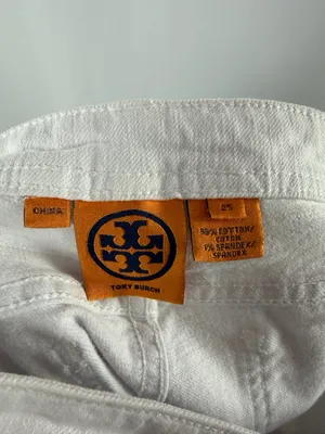 Tory Burch Low Rise Cotton Blend Cropped‎ Capri White Jeans Size 25 thumbnail 4