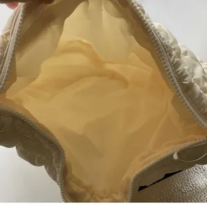 Ariana Grande Cream Quilted Hobo Bag thumbnail 11