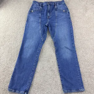 We‎ The Free Beacon Jeans Womens 30 High Rise Straight Leg Stretch Denim Blue thumbnail 1