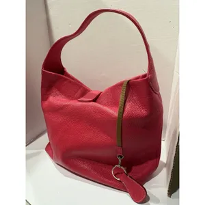 Dooney & Bourke Fuchsia Pebbled Leather Shoulder Hobo Bag with Silver Hardware thumbnail 5