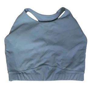 Alphalete Sports Bra XS Blue Alphalux Padded Racerback High Neck Gym Workout thumbnail 1