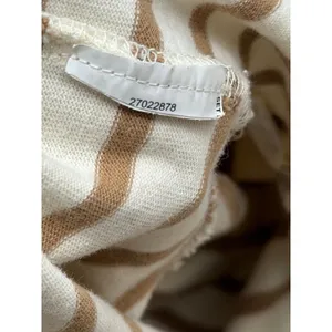 MNG Mango‎ Striped Oversized Long Sleeve Top Beige Brown Size L thumbnail 6