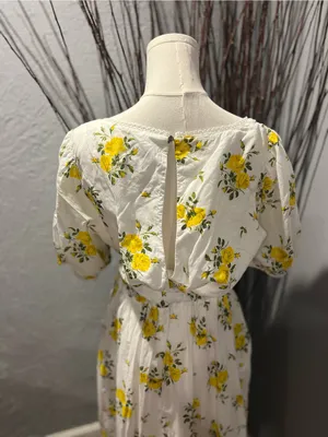 🌼New York & Company Yellow Rose Maxi Sundress🌼 thumbnail 5