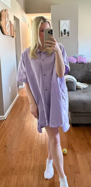 Lavender button up dress Purple Size M thumbnail 1