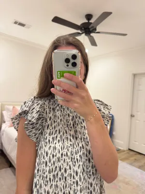 Boutique dress white and navy Gray Size M thumbnail 2