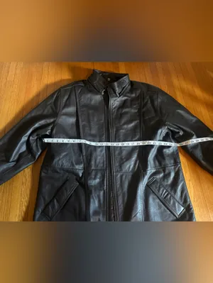 Vtg Field Gear Black Leather Jacket, Size 1X thumbnail 9