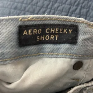 Aeropostale Women Light Blue Denim Jean Cheeky Shorts Distressed‎ Ripped size 8 thumbnail 8
