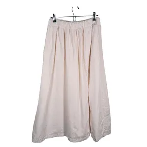 Abercrombie & Fitch Linen Blend Midi Skirt Size M Cream Slit Minimalist Neutral thumbnail 2