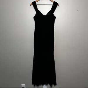 R&M Richards Women Gown 6P Black Rhinestone Ruched‎ Formal Mermaid Maxi Dress thumbnail 8