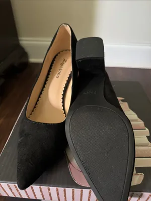 Zigi Soho Black Suede Pointed Toe Pumps thumbnail 5