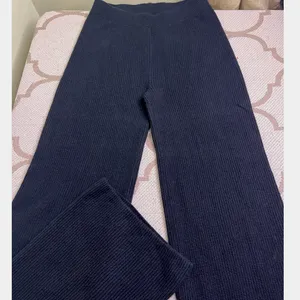 GAP CashSoft Shake Black Wide Leg Ribbed Pull-On Pants Size S Tall Super Soft thumbnail 3