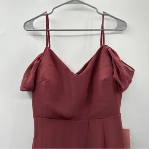 Birdy Grey Devin Convertible Chiffon Bridesmaid Maxi Dress in Spice Sz M NEW thumbnail 4