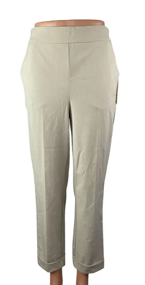 NEW Rachel Zoe Women's Gray High Waisted Straight Leg Trousers Pants Size S thumbnail 1