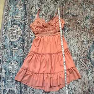 ECOWISH‎ Womens V-Neck Spaghetti Strap Bowknot Backless Sleeveless Lace Mini thumbnail 7