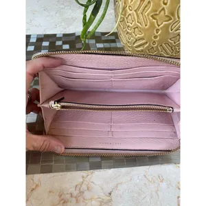 Tory Burch McGraw baby pink long zip wallet thumbnail 8
