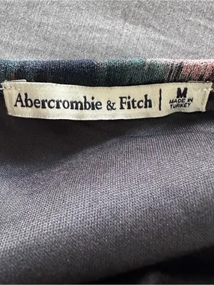 Abercrombie Floral Ruched Midi Skirt Women’s Medium Pink Black Bodycon thumbnail 5