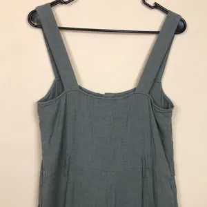 Zara Women’s Muslin Mother of Pearl Button-Up Gray Jumpsuit thumbnail 6