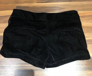 Zara Velvet Mini Shorts Black Gold Zipper Detail Zip Side Size 4 Indie Sleaze thumbnail 4