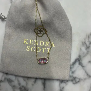 Kendra Scott gold Elisa Pendant pink thumbnail 6
