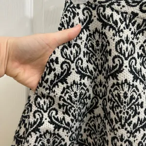 Gianni Bini Skirt French Damask Thick Jacquard Pockets XS 2 Woven A-line B&W! thumbnail 3