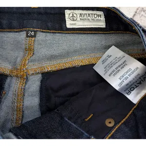 Aviator Nation Relaxed Concorde Straight Leg Dark Blue Denim Jeans Size 24 thumbnail 4