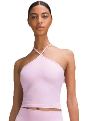 Lululemon Align Pink Strappy Longline Sports Bra Yoga Crop Top Size 2 thumbnail 1