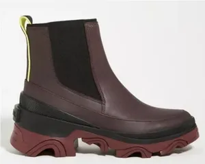 Sorel D47104 Womens Burgundy Purple Brex Chelsea Lug Sole Boots Size 7.5 thumbnail 1