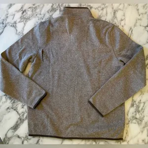 NWT J crew Marled fleece half-snap pullover Sz M Sold Out - 3 cuts box cutter thumbnail 6