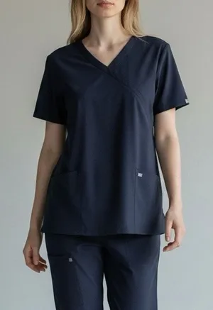 Urbane Ultimate navy v-neck scrub top Size XXL thumbnail 1