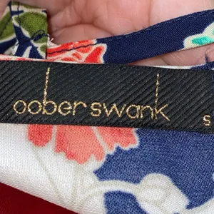 Oober Swank Floral‎ Romper Small Long Sleeve Surplice V Neck Navy Boho Women's thumbnail 4
