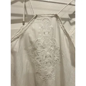 Anthro Let Me Be White Eyelet‎ Embroidered Peplum Cami Top Boho Cotton Sz 6 thumbnail 10