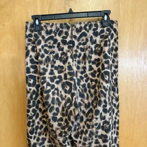 Reformation‎ Women's Animal Print Leopard Marlon Stretch High Crop Pants Size 4 thumbnail 6