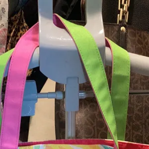 Lilly Pulitzer Tote Bag Womens Pink Green Print Large Beach satin pink inside thumbnail 2