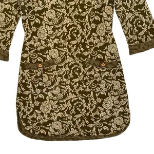 Nick Mo Dress Medium Green Knit Long Sleeve Boho Fall Winter Cottagecore thumbnail 3