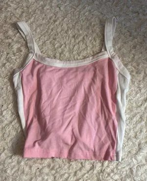Gap Pink And White Tank thumbnail 1