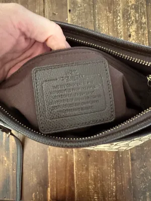 Coach Brown Signature Jacquard Crossbody Bag thumbnail 6