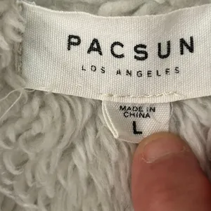 Pacsun Sherpa Denim Trucker Jacket Fleece Lined Size Large Distressed thumbnail 6